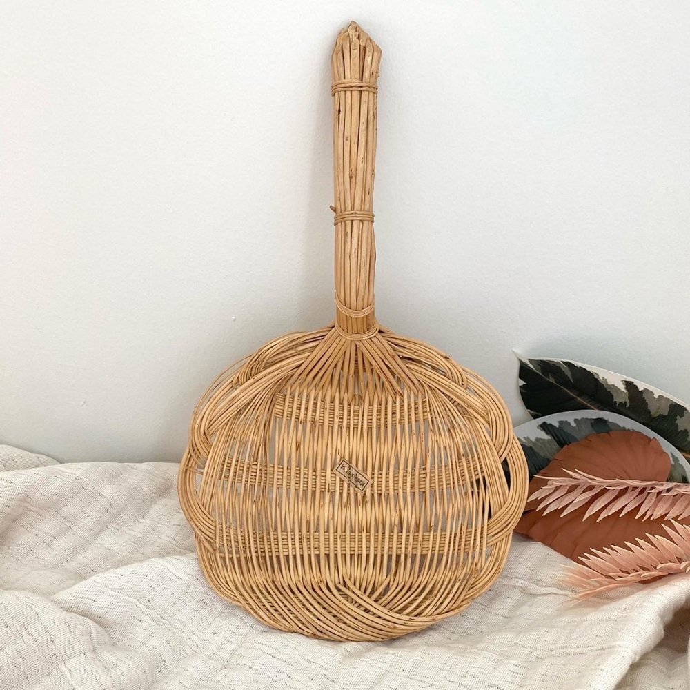 Beautiful Vintage Chinese Wicker Spoon